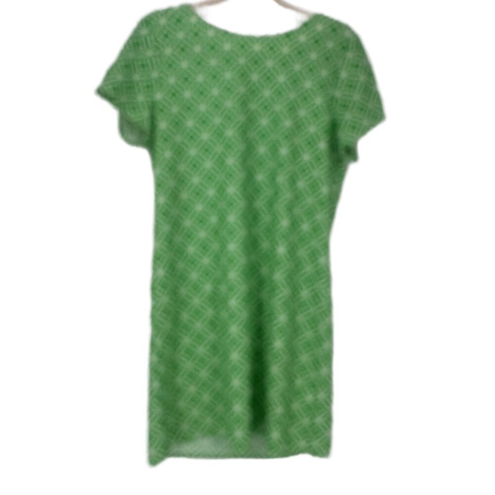 Jude Connally Green Geometric Print Mini Dress Size L (Fits Small) - Picture 4 of 6
